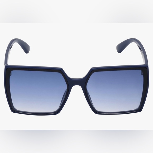Jessica‎ Simpson J6207 Blue Glitter Square Uv400 Protection Sunglasses 62MM new